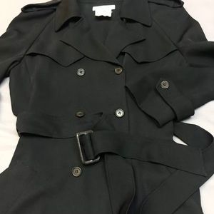 Woman’s Le Dix Balenciaga Black trench Coat Sz 38